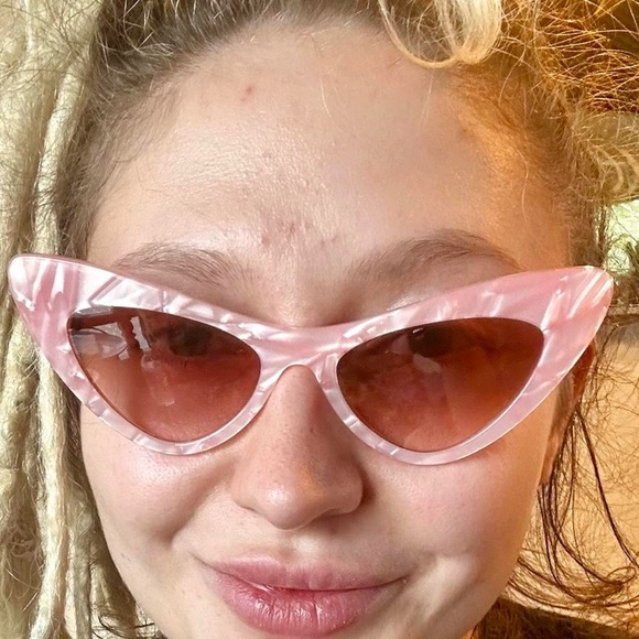 Dolce & Gabbana Madreperla Pink Cat Eye Sunglasses - Picture 5 of 5